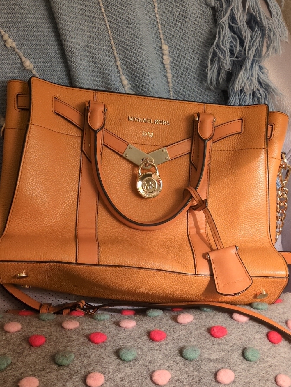 Michael Kors Tan Leather Satchel Handbag